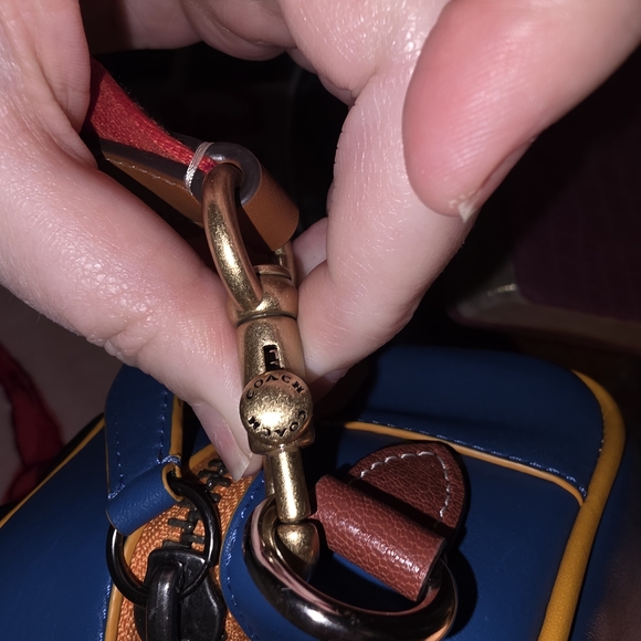 Coach Crossbody Bag in Yellow and Navy - Picture 12 of 14